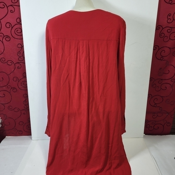 Love & Legend Red Lace Up Blouse - Picture 11 of 12